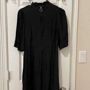 Who What Wear Black Zippered Dress